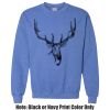 Adult Heavy Blend Heather Royal or Red 60/40 Fleece Crew (S) Thumbnail