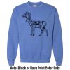 Adult Heavy Blend Heather Royal or Red 60/40 Fleece Crew (S) Thumbnail