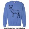Adult Heavy Blend Heather Royal or Red 60/40 Fleece Crew (S) Thumbnail