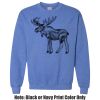 Adult Heavy Blend Heather Royal or Red 60/40 Fleece Crew (S) Thumbnail