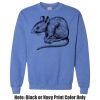Adult Heavy Blend Heather Royal or Red 60/40 Fleece Crew (S) Thumbnail