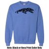 Adult Heavy Blend Heather Royal or Red 60/40 Fleece Crew (S) Thumbnail