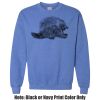 Adult Heavy Blend Heather Royal or Red 60/40 Fleece Crew (S) Thumbnail