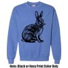 Adult Heavy Blend Heather Royal or Red 60/40 Fleece Crew (S) Thumbnail