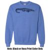 Adult Heavy Blend Heather Royal or Red 60/40 Fleece Crew (S) Thumbnail