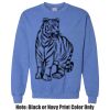 Adult Heavy Blend Heather Royal or Red 60/40 Fleece Crew (S) Thumbnail