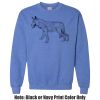 Adult Heavy Blend Heather Royal or Red 60/40 Fleece Crew (S) Thumbnail