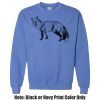 Adult Heavy Blend Heather Royal or Red 60/40 Fleece Crew (S) Thumbnail