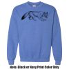Adult Heavy Blend Heather Royal or Red 60/40 Fleece Crew (S) Thumbnail