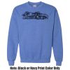 Adult Heavy Blend Heather Royal or Red 60/40 Fleece Crew (S) Thumbnail