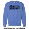 Adult Heavy Blend Heather Royal or Red 60/40 Fleece Crew (S) Thumbnail