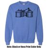 Adult Heavy Blend Heather Royal or Red 60/40 Fleece Crew (S) Thumbnail