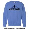 Adult Heavy Blend Heather Royal or Red 60/40 Fleece Crew (S) Thumbnail