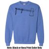Adult Heavy Blend Heather Royal or Red 60/40 Fleece Crew (S) Thumbnail