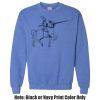 Adult Heavy Blend Heather Royal or Red 60/40 Fleece Crew (S) Thumbnail