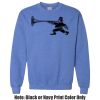 Adult Heavy Blend Heather Royal or Red 60/40 Fleece Crew (S) Thumbnail