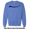 Adult Heavy Blend Heather Royal or Red 60/40 Fleece Crew (S) Thumbnail