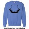 Adult Heavy Blend Heather Royal or Red 60/40 Fleece Crew (S) Thumbnail