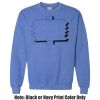 Adult Heavy Blend Heather Royal or Red 60/40 Fleece Crew (S) Thumbnail