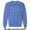 Adult Heavy Blend Heather Royal or Red 60/40 Fleece Crew (S) Thumbnail