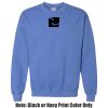 Adult Heavy Blend Heather Royal or Red 60/40 Fleece Crew (S) Thumbnail