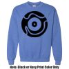 Adult Heavy Blend Heather Royal or Red 60/40 Fleece Crew (S) Thumbnail