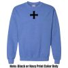Adult Heavy Blend Heather Royal or Red 60/40 Fleece Crew (S) Thumbnail