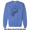 Adult Heavy Blend Heather Royal or Red 60/40 Fleece Crew (S) Thumbnail