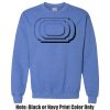 Adult Heavy Blend Heather Royal or Red 60/40 Fleece Crew (S) Thumbnail