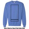 Adult Heavy Blend Heather Royal or Red 60/40 Fleece Crew (S) Thumbnail