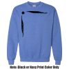 Adult Heavy Blend Heather Royal or Red 60/40 Fleece Crew (S) Thumbnail