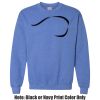 Adult Heavy Blend Heather Royal or Red 60/40 Fleece Crew (S) Thumbnail