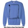 Adult Heavy Blend Heather Royal or Red 60/40 Fleece Crew (S) Thumbnail