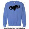 Adult Heavy Blend Heather Royal or Red 60/40 Fleece Crew (S) Thumbnail