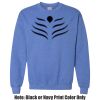 Adult Heavy Blend Heather Royal or Red 60/40 Fleece Crew (S) Thumbnail