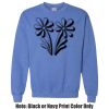 Adult Heavy Blend Heather Royal or Red 60/40 Fleece Crew (S) Thumbnail