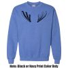 Adult Heavy Blend Heather Royal or Red 60/40 Fleece Crew (S) Thumbnail