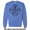 Adult Heavy Blend Heather Royal or Red 60/40 Fleece Crew (S) Thumbnail