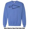 Adult Heavy Blend Heather Royal or Red 60/40 Fleece Crew (S) Thumbnail