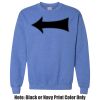 Adult Heavy Blend Heather Royal or Red 60/40 Fleece Crew (S) Thumbnail