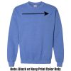Adult Heavy Blend Heather Royal or Red 60/40 Fleece Crew (S) Thumbnail