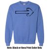 Adult Heavy Blend Heather Royal or Red 60/40 Fleece Crew (S) Thumbnail