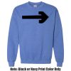 Adult Heavy Blend Heather Royal or Red 60/40 Fleece Crew (S) Thumbnail
