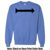 Adult Heavy Blend Heather Royal or Red 60/40 Fleece Crew (S) Thumbnail