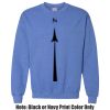 Adult Heavy Blend Heather Royal or Red 60/40 Fleece Crew (S) Thumbnail