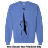 Adult Heavy Blend Heather Royal or Red 60/40 Fleece Crew (S) Thumbnail