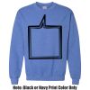 Adult Heavy Blend Heather Royal or Red 60/40 Fleece Crew (S) Thumbnail