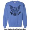 Adult Heavy Blend Heather Royal or Red 60/40 Fleece Crew (S) Thumbnail