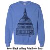Adult Heavy Blend Heather Royal or Red 60/40 Fleece Crew (S) Thumbnail