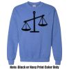Adult Heavy Blend Heather Royal or Red 60/40 Fleece Crew (S) Thumbnail